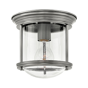 Потолочный светильник для ванных комнат с цилиндрическим стеклянным плафоном и одной лампой Hinkley