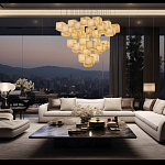 Люстра подвесная с квадратными плафонами из натурального камня Glowing Spheres варинант исполнения - 8 | Loft Concept в Волгограде