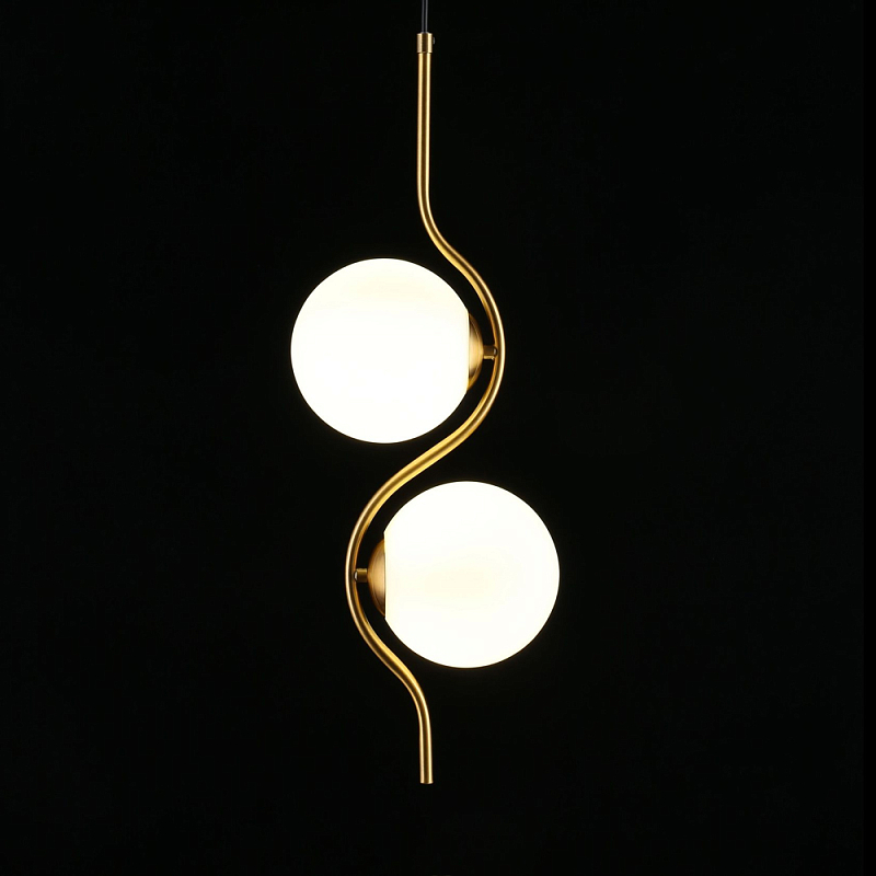 Подвесной светильник Jagna 2 Gold and White Золотой Белый в Волгограде | Loft Concept 