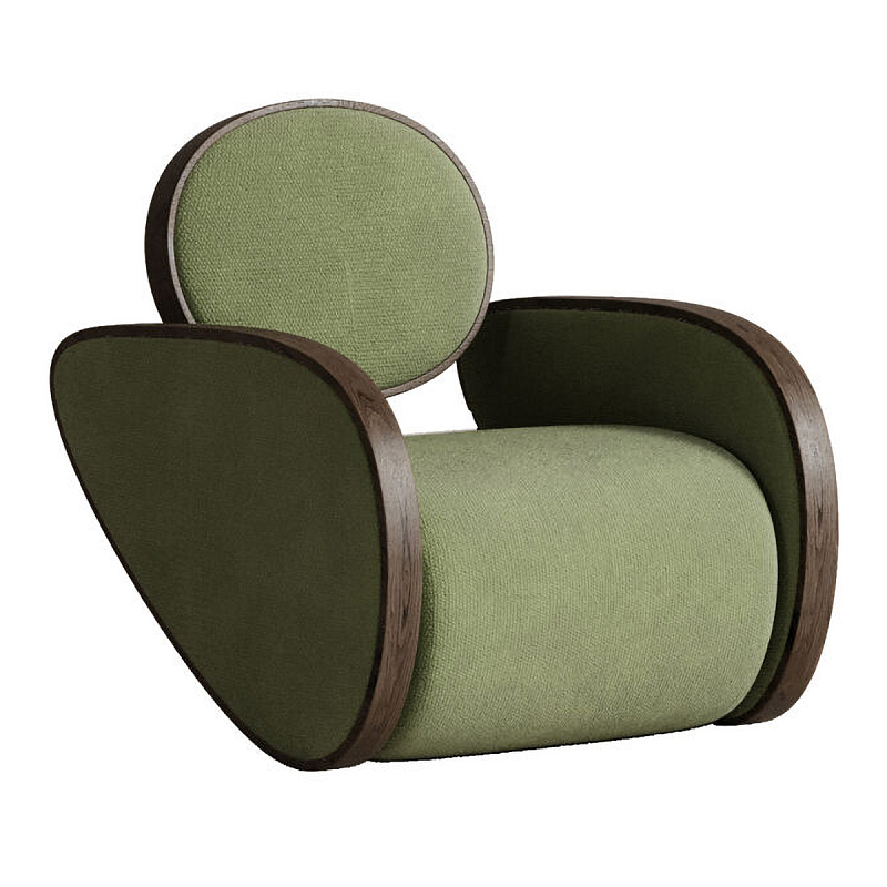 Кресло Nautilus Green Зеленый Коричневый в Волгограде | Loft Concept 