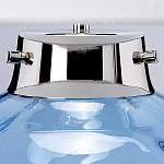 Настольная лампа с шарообразным прозрачным основанием из цветного переработанного стекла и белым цилиндрическим абажуром Elstead Lighting варинант исполнения - 8 | Loft Concept в Волгограде