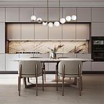 Люстра на штанге с 8-ю белыми шарообразными плафонами Bubble Chandelier варинант исполнения - 4 | Loft Concept в Волгограде