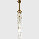 Многоярусная люстра с прямоугольными хрустальными подвесками Allard Crystal Chandelier 3 варинант исполнения - 3 | Loft Concept в Волгограде