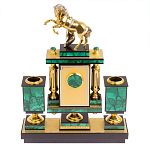 Настольный письменный набор из малахита с декором в виде лошади Leader Organizer варинант исполнения - 4 | Loft Concept в Волгограде