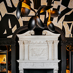 Обои ручная роспись в стиле Арт-деко Symphony Original colourway on Flint silk dupion варинант исполнения - 5 | Loft Concept в Волгограде