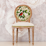 Стул бежевый из натурального бука с изображением птица в саду Blooming Birds варинант исполнения - 3 | Loft Concept в Волгограде