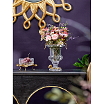 Ваза из прозрачного стекла на бронзовой подставке с ободком и ручками в виде стрекоз Eden Garden варинант исполнения - 6 | Loft Concept в Волгограде