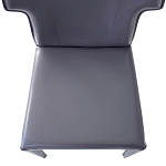 Стул серый из искуственной кожи на 4-х ножках Enigma Gray варинант исполнения - 3 | Loft Concept в Волгограде