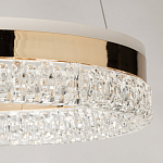 Люстра в виде кольца золотого цвета с прозрачными вставками Radiant Rail варинант исполнения - 9 | Loft Concept в Волгограде