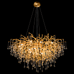 Люстра подвесная с прозрачными стеклянными подвесками в форме капель Диаметр 100 см Droplet Chandelier варинант исполнения - 5 | Loft Concept в Волгограде