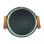 Корзина для хранения с ручками Interlacement Green  варинант исполнения - 1 | Loft Concept в Волгограде