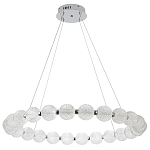 Светодиодная кольцевая люстра с круглыми плафонами Crystal Globule Chandelier Chrome варинант исполнения - 4 | Loft Concept в Волгограде