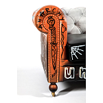 Диван Честерфильд граффити graffiti Orange Sofa натуральная кожа варинант исполнения - 6 | Loft Concept в Волгограде