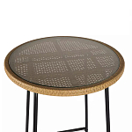 Барный столик с круглой плетеной столешницей Wicker Table Top варинант исполнения - 4 | Loft Concept в Волгограде