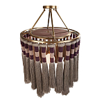 Люстра круглая плетеная с кисточками Walnut Chandelier Tassels Boho Style варинант исполнения - 2 | Loft Concept в Волгограде
