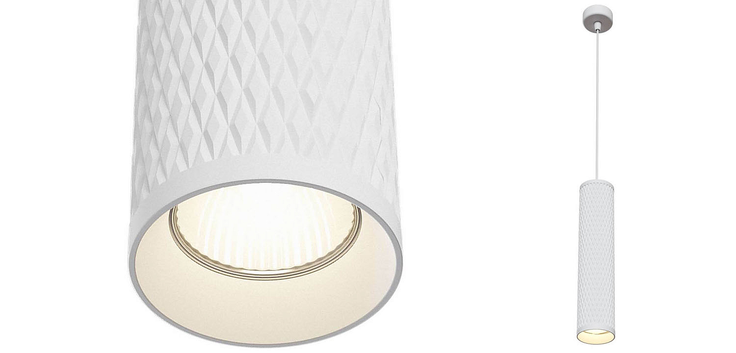 Подвесной светильник Trumpet tube white rhombus Подвесной светильник Trumpet tube white rhombus - Loft-Concept в Волгограде