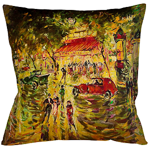 Подушка декоративная с цветным принтом Impressionism in Paris