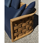 Дизайнерский уличный диван из массива дерева с плетеной спинкой PALINFRASCA Sofa варинант исполнения - 25 | Loft Concept в Волгограде