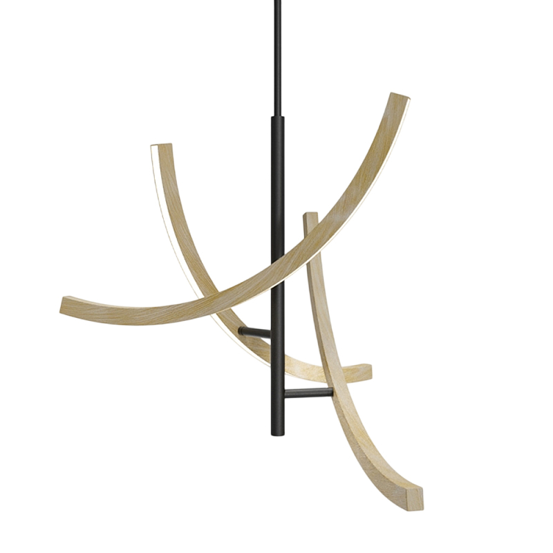 Подвесной светильник Wabi Черный Древесина в Волгограде | Loft Concept 