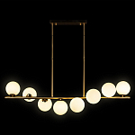 Люстра на штанге с 8-ю белыми шарообразными плафонами Bubble Chandelier варинант исполнения - 1 | Loft Concept в Волгограде