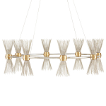 Люстра круглая с фактурными абажурами из тонких металлических палочек Wild Thorns варинант исполнения - 2 | Loft Concept в Волгограде