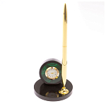 Часы настольные с ручкой из натурального камня Stone Clock варинант исполнения - 8 | Loft Concept в Волгограде