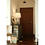 Настольная лампа с принтом на белом тканевом абажуре Roof Garden Lamp варинант исполнения - 8 | Loft Concept в Волгограде