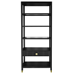 Стеллаж Elsa Dreams Black со стеклянными полками и ящиком варинант исполнения - 7 | Loft Concept в Волгограде