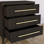 Комод Primo с 3 выдвижными ящиками Темный орех варинант исполнения - 6 | Loft Concept в Волгограде