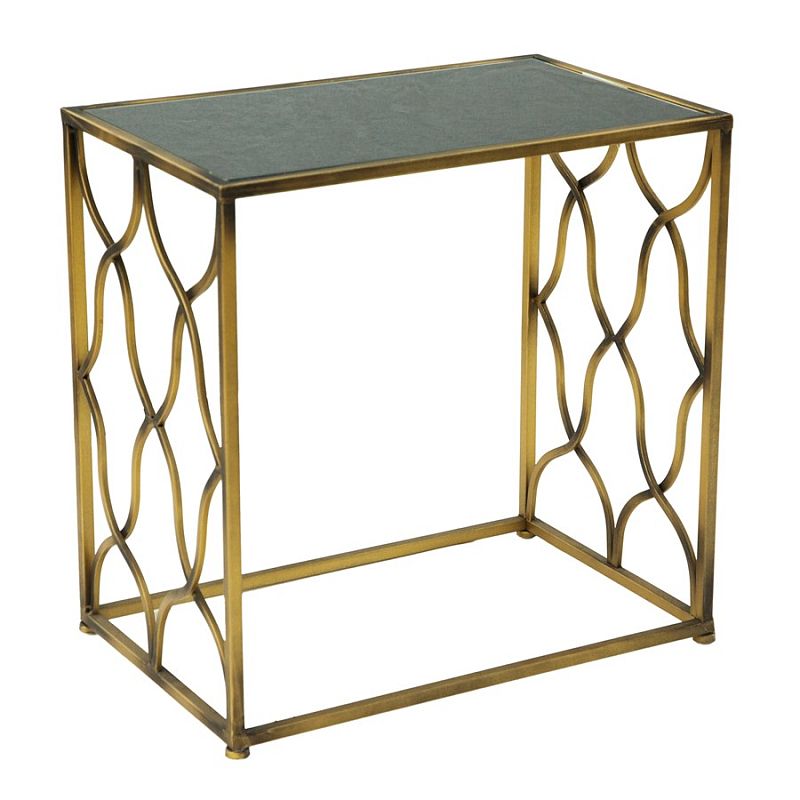 Консоль Golden Broken Rhombuses Золотой Черный в Волгограде | Loft Concept 