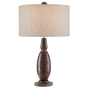 Настольная лампа из мрамора с тканевым абажуром Seductress