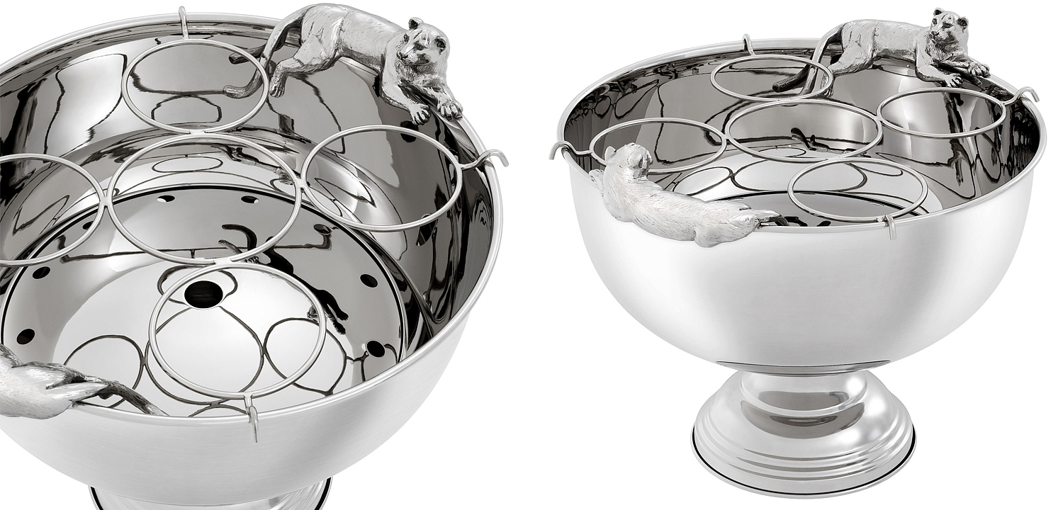 Ведерко для шампанского Eichholtz Champagne Cooler Jordan nickel Ведерко для шампанского Eichholtz Champagne Cooler Jordan nickel - Loft-Concept в Волгограде