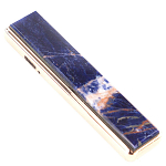 Зажигалка электронная с накладкой из натурального камня Содалит и с USB проводом для зарядки Stone Lighters варинант исполнения - 1 | Loft Concept в Волгограде