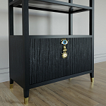 Стеллаж со стеклянными полками Elsa Dreams Black варинант исполнения - 4 | Loft Concept в Волгограде