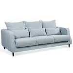 Диван Seldon с мягкими подушками голубое букле варинант исполнения - 1 | Loft Concept в Волгограде