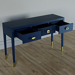 Дизайнерский Письменный стол Elsa Dreams Blue с тремя ящиками варинант исполнения - 4 | Loft Concept в Волгограде