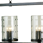 Люстра прямоугольная с 4-мя прозрачными цилиндрическими плафонами  Stamped Cylinders варинант исполнения - 1 | Loft Concept в Волгограде