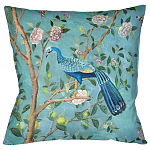 Подушка декоративная с изображением птицы в саду Chinoiserie Peacock in the Garden Cushion варинант исполнения - 1 | Loft Concept в Волгограде