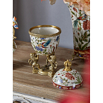 Шкатулка в форме яйца на величественных львах из фарфора с бронзовыми элементами Eden Garden варинант исполнения - 6 | Loft Concept в Волгограде