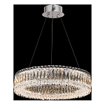 Люстра подвесная круглая из прозрачного хрусталя с корпусом из металла цвета хром Selfsufficient варинант исполнения - 3 | Loft Concept в Волгограде