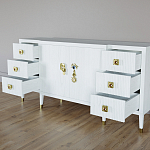 Большой Комод-буфет Elsa Dreams White с ящиками варинант исполнения - 6 | Loft Concept в Волгограде