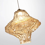 Подвесной светильник с плафоном из фактурного светло-янтарного стекла Light Ensemble варинант исполнения - 9 | Loft Concept в Волгограде