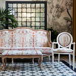 Полукресло из массива бука бежевое с растительным орнаментом Raffael Angel Beige Chair варинант исполнения - 8 | Loft Concept в Волгограде