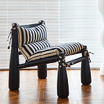 Кресло черно-белое со съемными подушками Celebrity варинант исполнения - 2 | Loft Concept в Волгограде