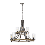 Люстра с цилиндрическим плафонами из толстого волнистого стекла в индустриальном стиле Feiss варинант исполнения - 2 | Loft Concept в Волгограде