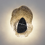 Бра с волнообразным стеклянным плафоном и вставкой из мрамора Liquid Stone варинант исполнения - 13 | Loft Concept в Волгограде