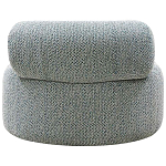 Дизайнерское круглое мягкое кресло в голубой пестрой обивке Roux Round Armchair варинант исполнения - 3 | Loft Concept в Волгограде