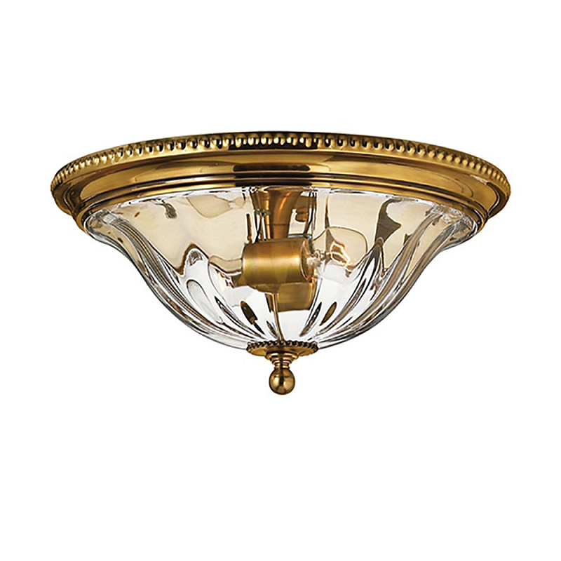 Потолочный светильник цвета латунь с прозрачным плафоном в форме чаши Hinkley Латунь Прозрачное Стекло в Волгограде | Loft Concept 