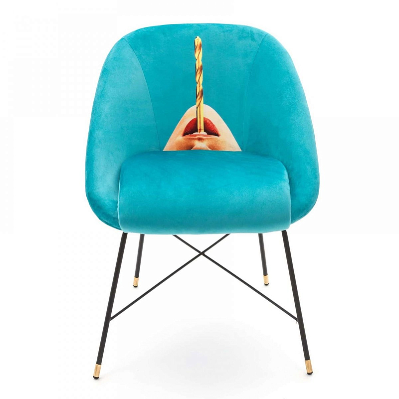 Кресло Seletti Padded Chair Drill Бирюзовый Черный Кресло Seletti Padded Chair Drill Бирюзовый Черный в Волгограде | Loft Concept