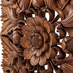 Панно из дерева квадратное Flower Panel With Trees варинант исполнения - 2 | Loft Concept в Волгограде